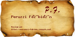 Peruzzi Fábián névjegykártya